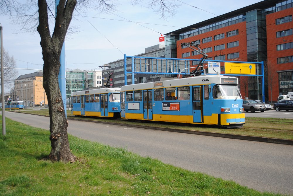 531 und 532 zwischen Zentralhltestelle und Falkeplatz